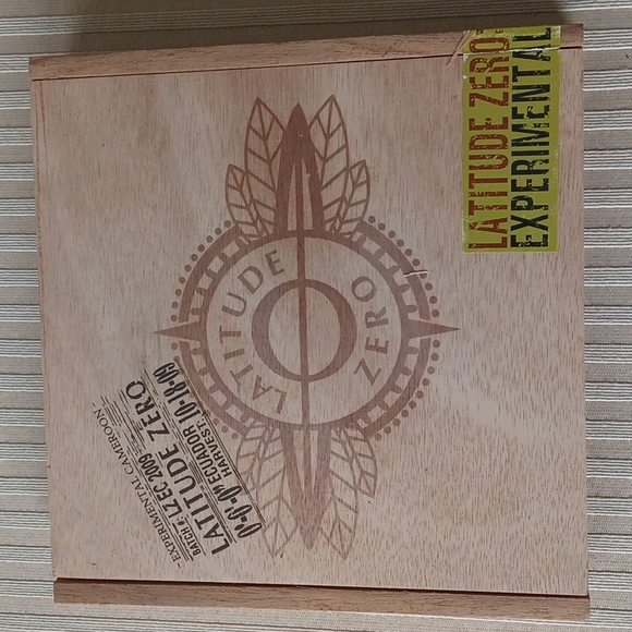 Latitude Zero Wood Cigar Box - Picture 2 of 10